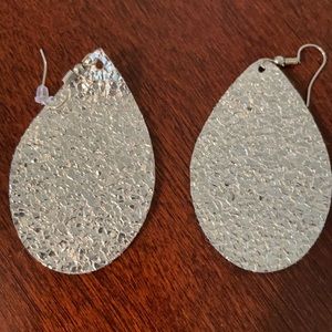 Silver tear drop earrings